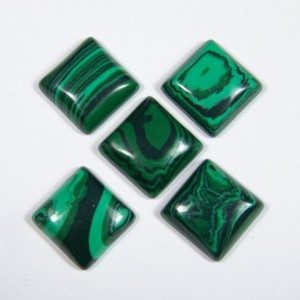 Кабошон, малахит (иск.) квадрат, 16*16*5мм.
