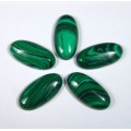 Кабошон, малахит (иск.) овал, 15*30*7мм.