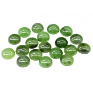 Кабошон из нефрита круг 13*13*5мм.
