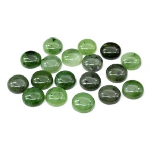 Кабошон из нефрита круг 15*15*5мм