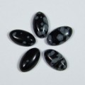 Кабошон из снежного обсидиана овал, 8*14*4мм.