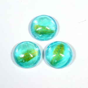 Кабошон из опалита цвет голубой (иск.), 14*14*5мм.