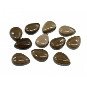 Кабошон из раухтопаза капля 15*20*6мм.