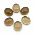 Кабошон из раухтопаза овал, 10*12*5мм.