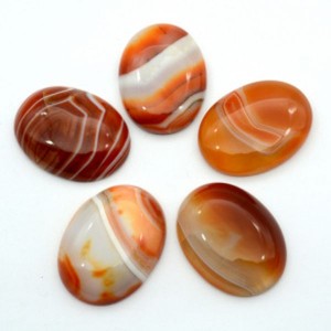 Кабошон из сердолика черного овал, 30*40*9мм