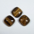Кабошон из тигрового глаза квадрат, 16*16*6мм