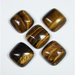 Кабошон из тигрового глаза квадрат, 20*20*8мм