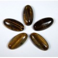 Кабошон из тигрового глаза овал, 15*30*5мм