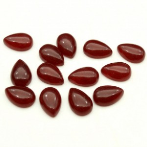 Кабошон из камня халцедона искусственного капля, 10*15*5мм.