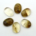 Кабошон из халцедона искусственного овал, 13*18*6мм.