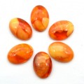 Кабошон из янтаря искусственного 15*20*6мм, медово-коньячный