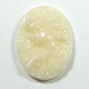 Кабошон, крафтовая смола Камея, 10*14*3мм