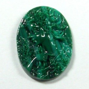 Кабошон, крафтовая смола Камея, 10*14*3мм