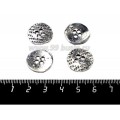 Подвеска Пуговица 17*1,5 мм, цвет старое серебро, 4 штуки/упаковка