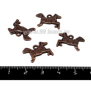 Подвеска Лошадка в прыжке 16*12 мм, цвет медь 4 штуки/упаковка Подвеска Лошадка в прыжке 16*12 мм, цвет медь 4 штуки/упаковка
