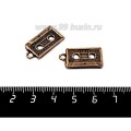Подвеска Аудиокассета 23*12*2 мм, цвет медь, 2 штуки/упаковка