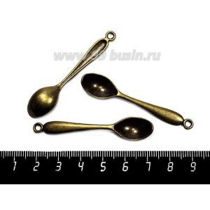 Подвеска Ложка Гладкая  55*11 мм, цвет бронза, 1 штука