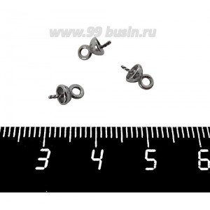 Шапочка подвеска ювелирная со штифтом Лучики 8*4,5 мм, черное оксидированное посеребрение 6 мк, гипоалергенные, пр-во Россия 1 штука Шапочка подвеска ювелирная со штифтом Лучики 8*4,5 мм, черное оксидированное посеребрение 6 мк, гипоалергенные, пр-во Россия 1 штука