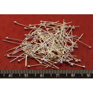 Пин с шаровой головкой 20*0,5 мм, цвет светлое серебро, 200 шт/упак Пин с шаровой головкой 20*0,5 мм, цвет светлое серебро, 200 шт/упак