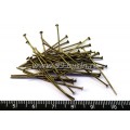 Пины гвоздики 35*0.8 мм винтаж. бронза 40 штук/упаковка