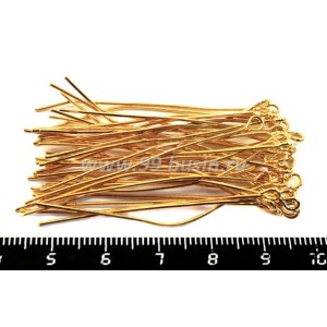 Пины с колечком 50*0.7 золотистые 40 шт/упак