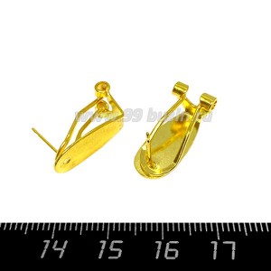 пусеты - Площадки с зажимом, цвет золото, 1 пара пусеты - Площадки с зажимом, цвет золото, 1 пара