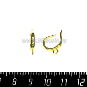 Швензы Премиум Простые, 15*11 мм, цвет золото, 1 пара