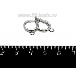 Швензы Премиум Простые, 15*11 мм, родированные, 1 пара