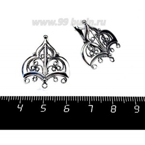 Швензы ювелирные Купол 22*25 мм, оксидированное посеребрение 12 мкн 1 пара Россия
