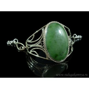 Браслет из нефрита " Овал ", 18см.