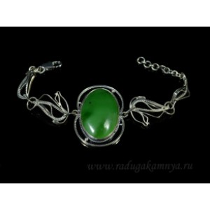 Браслет нефрит, 19 см.