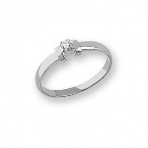 C925 Кольцо 1,24г фианит родирование