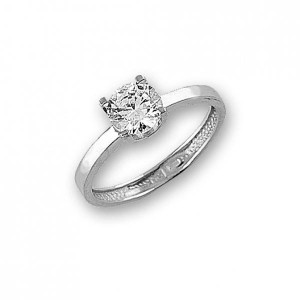 C925 Кольцо 1,54г фианит родирование