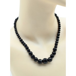 Колье из агата искусственного шарик гр.6-14мм, 45см