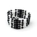 Бусы-браслет магнитные с гематитом 6*8мм., цвет черно-белый, 87см. Бусы-браслет магнитные с гематитом 6*8мм., цвет черно-белый, 87см.