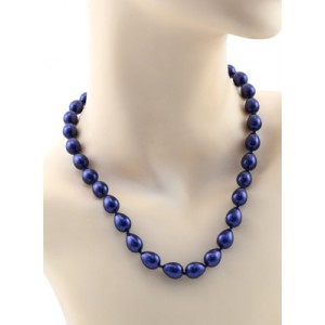 Бусы из майорки капля 10*13мм цвет индиго, 46см