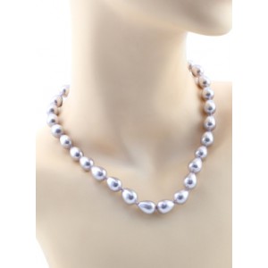 Бусы из майорки капля 10*13мм цвет розовый, 46см