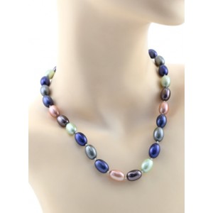 Бусы из майорки овал 10*15мм цвет ассорти, 47см