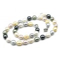 Комплект: бусы, браслет из майорки овал 13*15мм цвет ассорти, 47; 20см