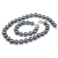Комплект: бусы, браслет из майорки овал 15*13мм цвет черный, 46; 20см