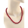 Бусы из коралла, шарик 6 мм красный, 44см