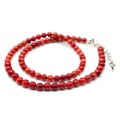 Бусы из коралла шарик 6мм красный, 43см