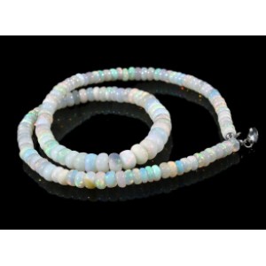 Бусы из Опала +++ рондель на увеличение 45см, 19,5г