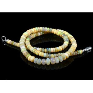 Бусы из Опала золотого рондель на увеличение 43см, 14,1г