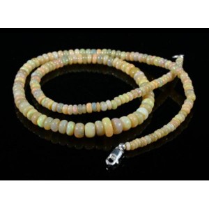 Бусы из Опала золотого рондель на увеличение 45см, 11,1г