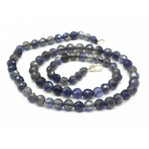 Бусы из Кордиерита (Иолит) шарик гр.5-7мм, 48см, 24,7г
