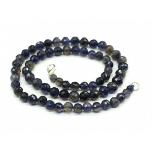 Бусы из Кордиерита (Иолит) шарик гр.6-7,5мм, 45см, 26,3г
