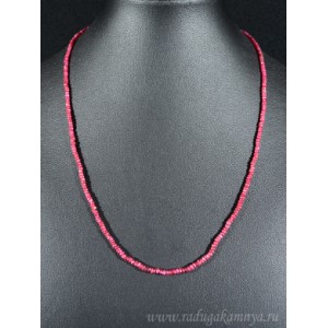 Бусы из Рубина огранка рондель 3мм, 48см, 8,1г