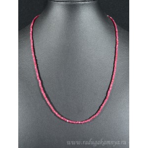 Бусы из Рубина огранка рондель 3мм, 49см, 8,3г