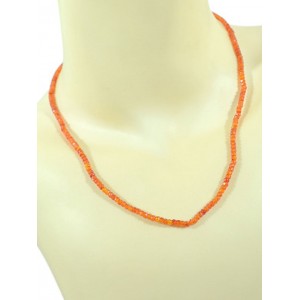 Бусы из Фианита шарик гр.3мм, цвет рыжий, 45см, 17г